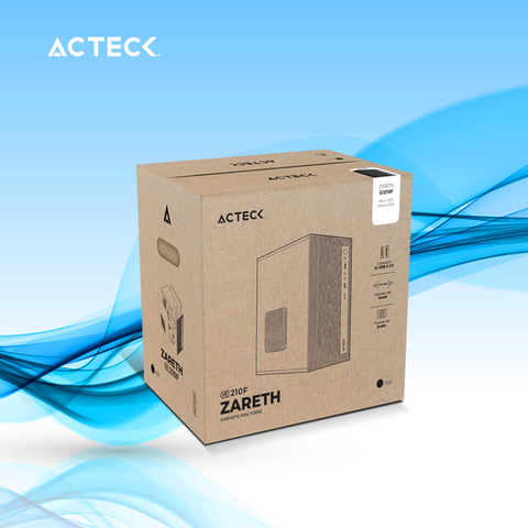 GABINETE ACTECK ZARETH GI210F, MID TOWER, MICRO-ATX, INCLUYE FUENTE DE PODER DE 500W. COLOR NEGRO (AC-943802)