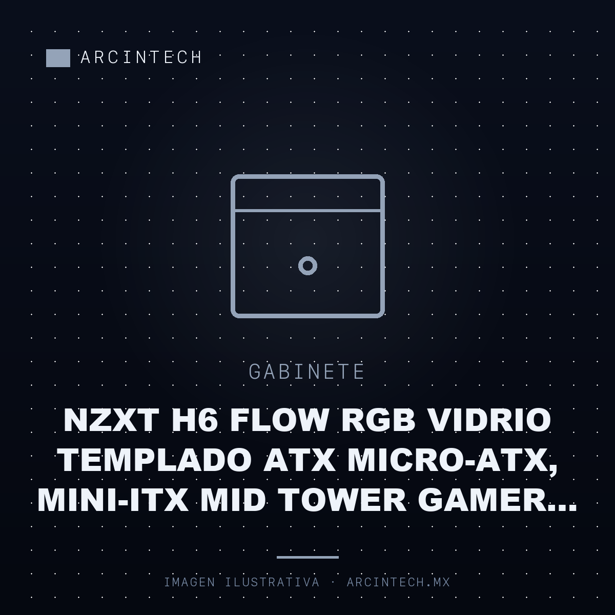 Gabinete NZXT H6 Flow RGB Vidrio Templado ATX Micro-atx, Mini-ITX Mid Tower Gamer Negro