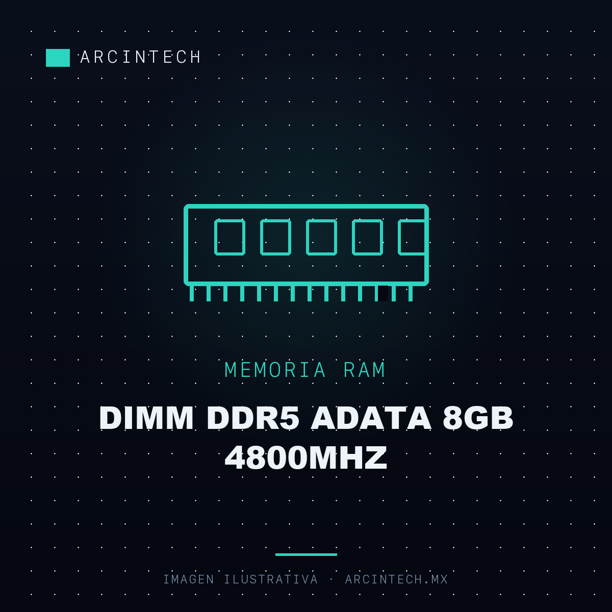 Memoria RAM Dimm DDR5 Adata 8GB 4800MHz