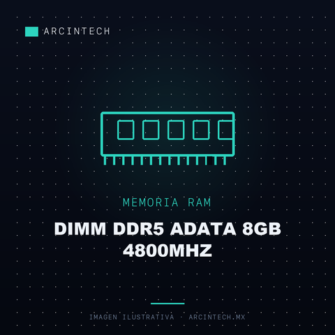 Memoria RAM Dimm DDR5 Adata 8GB 4800MHz