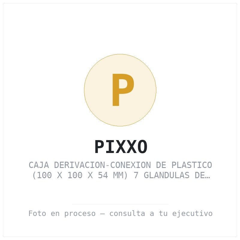 Caja Derivacion-conexion de Plastico (100 X 100 X 54 Mm) 7 Glandulas de Goma