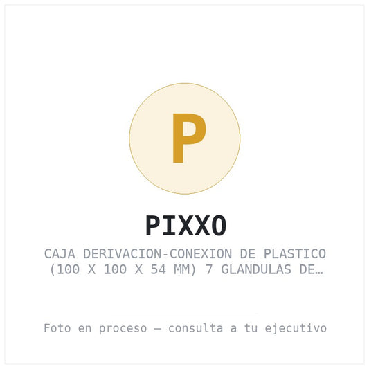 Caja Derivacion-conexion de Plastico (100 X 100 X 54 Mm) 7 Glandulas de Goma