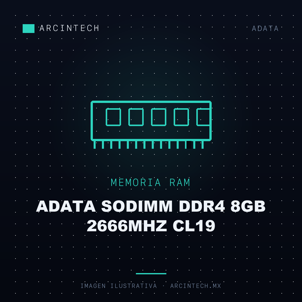 Memoria RAM Adata Sodimm DDR4 8GB 2666MHz CL19