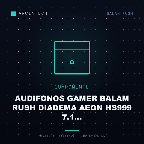 Audifonos Gamer Balam Rush Diadema Aeon HS999 7.1 Alambrico/inalambrico Bluetooth Blanco