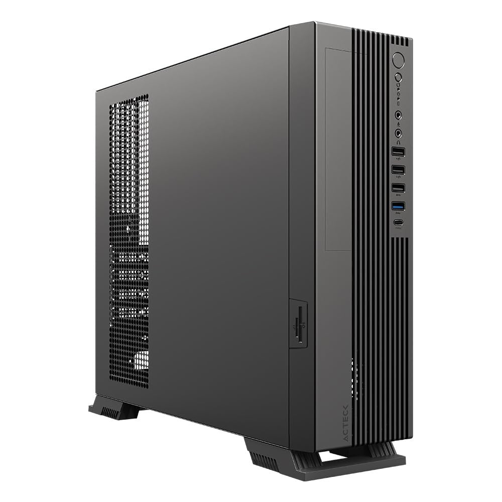 Gabinete Acteck Onex GS455 Slim Mini-tower Micro-atx/mini-itx USB 2.0/3.0 Fuente de 500W 1 Ventilador Instalado Negro (AC-94307