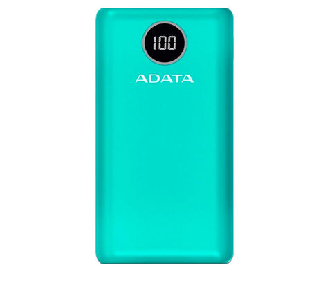 POWER BANK ADATA P20000QCD 20.000MAH 2XUSB TIPO C VERDE (AP20000QCD-DGT-CGN)