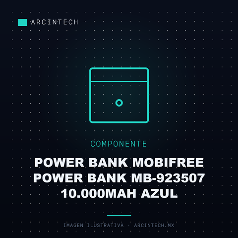 Power Bank Mobifree Power Bank MB-923507 10.000MAH Azul