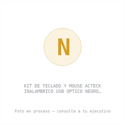 Kit de Teclado y Mouse Acteck Inalambrico USB Optico Negro