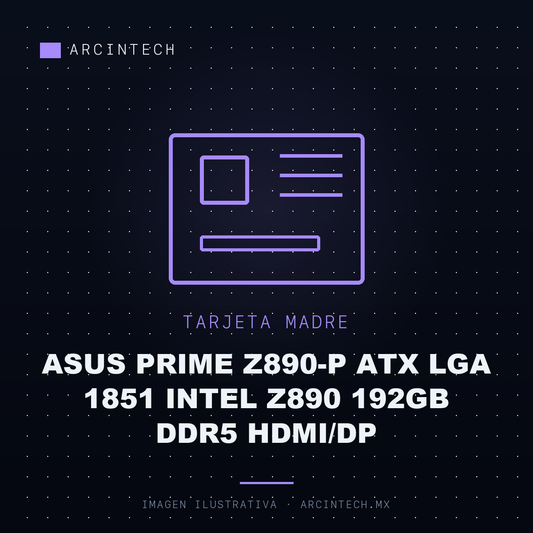 Tarjeta Madre ASUS Prime Z890-P ATX LGA 1851 Intel Z890 192GB DDR5 Hdmi/dp