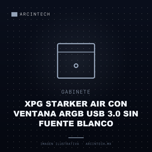 Gabinete XPG Starker Air con Ventana ARGB USB 3.0 sin Fuente Blanco