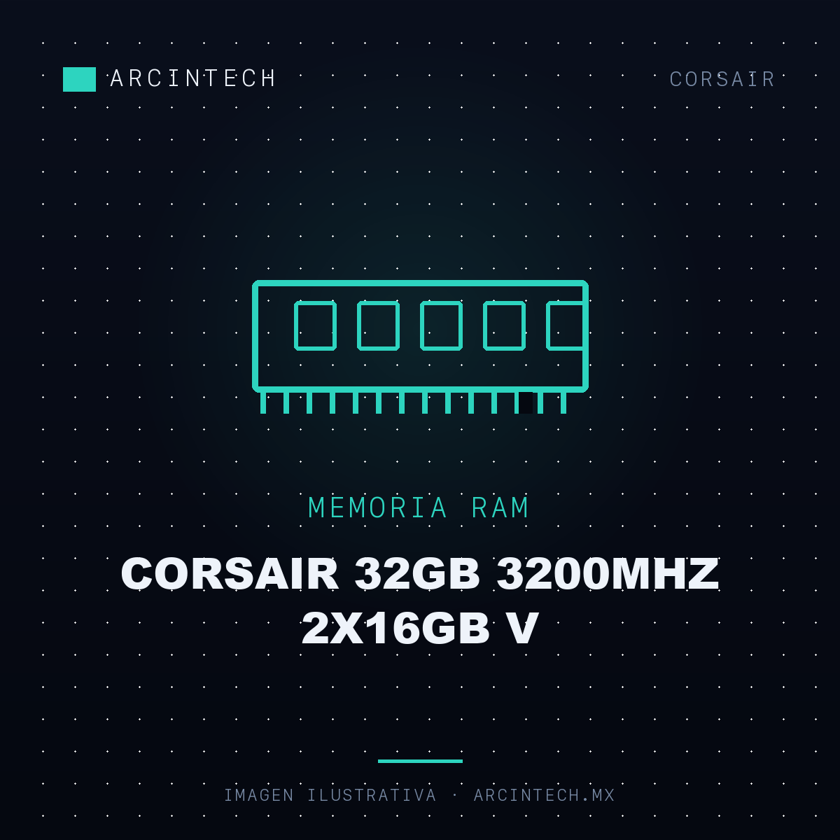 Memoria Dimm DDR4 Corsair 32GB 3200MHz 2X16GB V