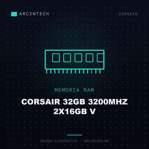 Memoria Dimm DDR4 Corsair 32GB 3200MHz 2X16GB V