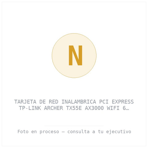 Tarjeta de Red Inalambrica PCI Express TP-Link Archer TX55E AX3000 WiFi 6 Bluetooth 5.2 Dual Band 5GHz 2402 Mbps 2.4GHz 574MBP