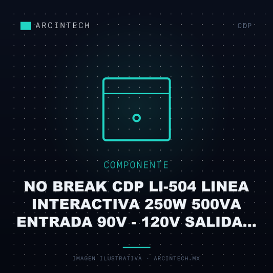 No Break Cdp LI-504 Linea Interactiva 250W 500VA Entrada 90V - 120V Salida 120V 4 Salidas
