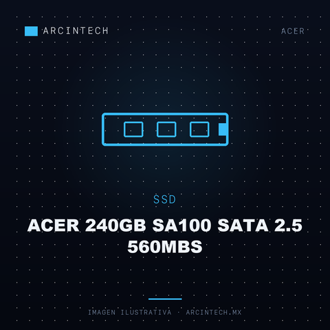 Unidad de Estado Solido SSD Acer 240GB SA100 SATA 2.5 560MBS