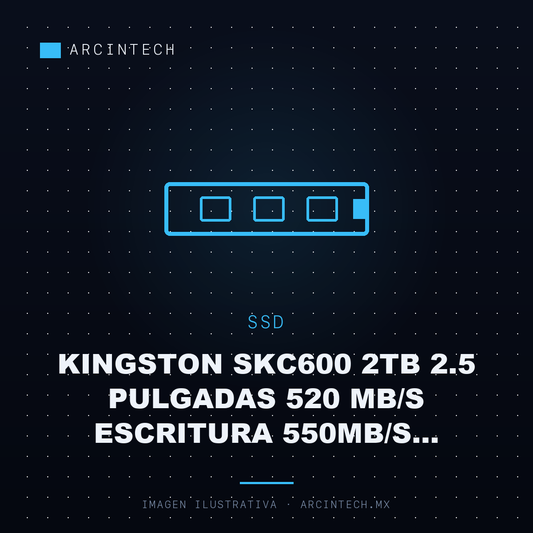 Unidad de Estado Solido SSD Kingston SKC600 2TB 2.5 Pulgadas 520 Mb/s Escritura 550MB/S Lectura SATA Iii