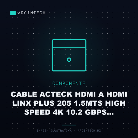 Cable Acteck HDMI a HDMI Linx Plus 205 1.5MTS High Speed 4K 10.2 Gbps Ethernet Calibre 32 Awg