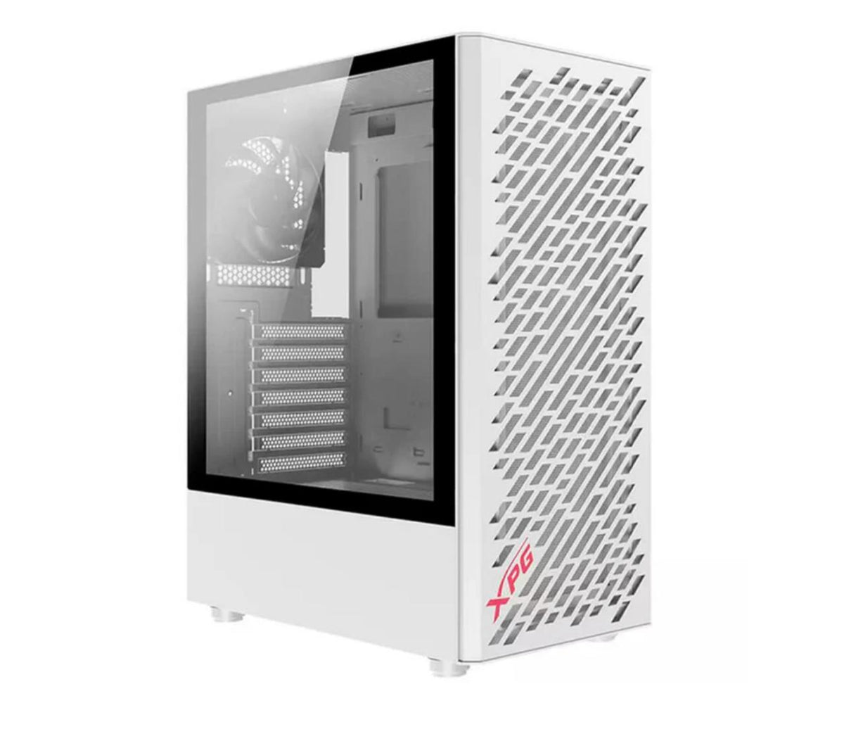 GABINETE GAMER ADATA XPG VALOR AIR MEDIA TORRE ATX VIDRIO TEMPLADO X2 USB 3.2 SIN FUENTE 4FAN BLANCO (VALORAIRMT-WHCWW)