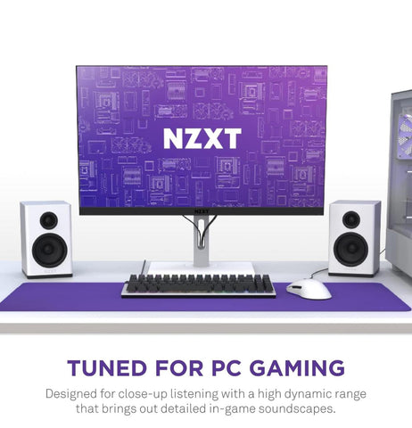 BOCINAS PARA PC GAMING NZXT 2 VIAS ALAMBRICO 3.5MM BLANCO(AP-SPKW2-US)