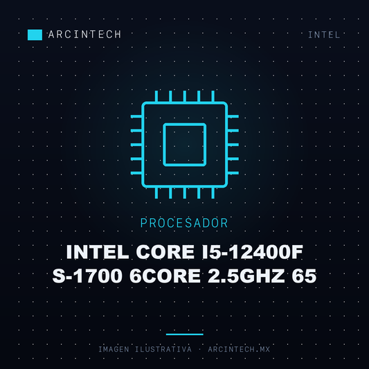 Procesador Intel Core I5-12400F S-1700 6CORE 2.5GHz 65