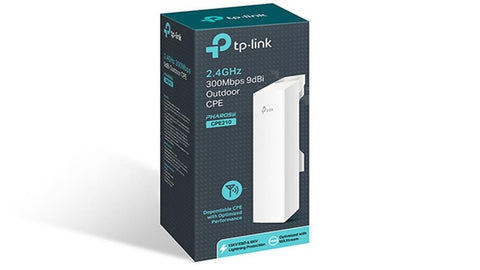 Access Point TP-Link CPE210 para Exterior 2.4GHz 300MBPS 2 Ant Internas Mimo 9DBI