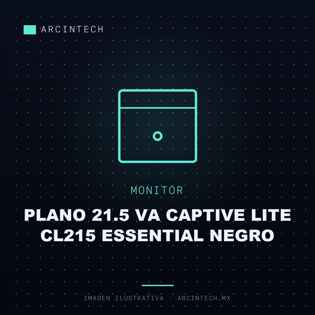 Monitor Plano 21.5 VA Captive Lite CL215 Essential Negro