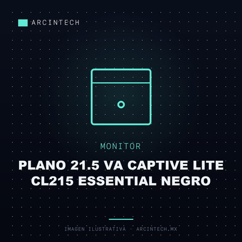 Monitor Plano 21.5 VA Captive Lite CL215 Essential Negro