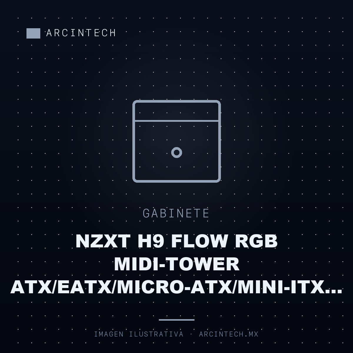 Gabinete NZXT H9 Flow RGB Midi-tower Atx/eatx/micro-atx/mini-itx USB 3.0 sin Fuente 7 Ventiladores Instalados Negro