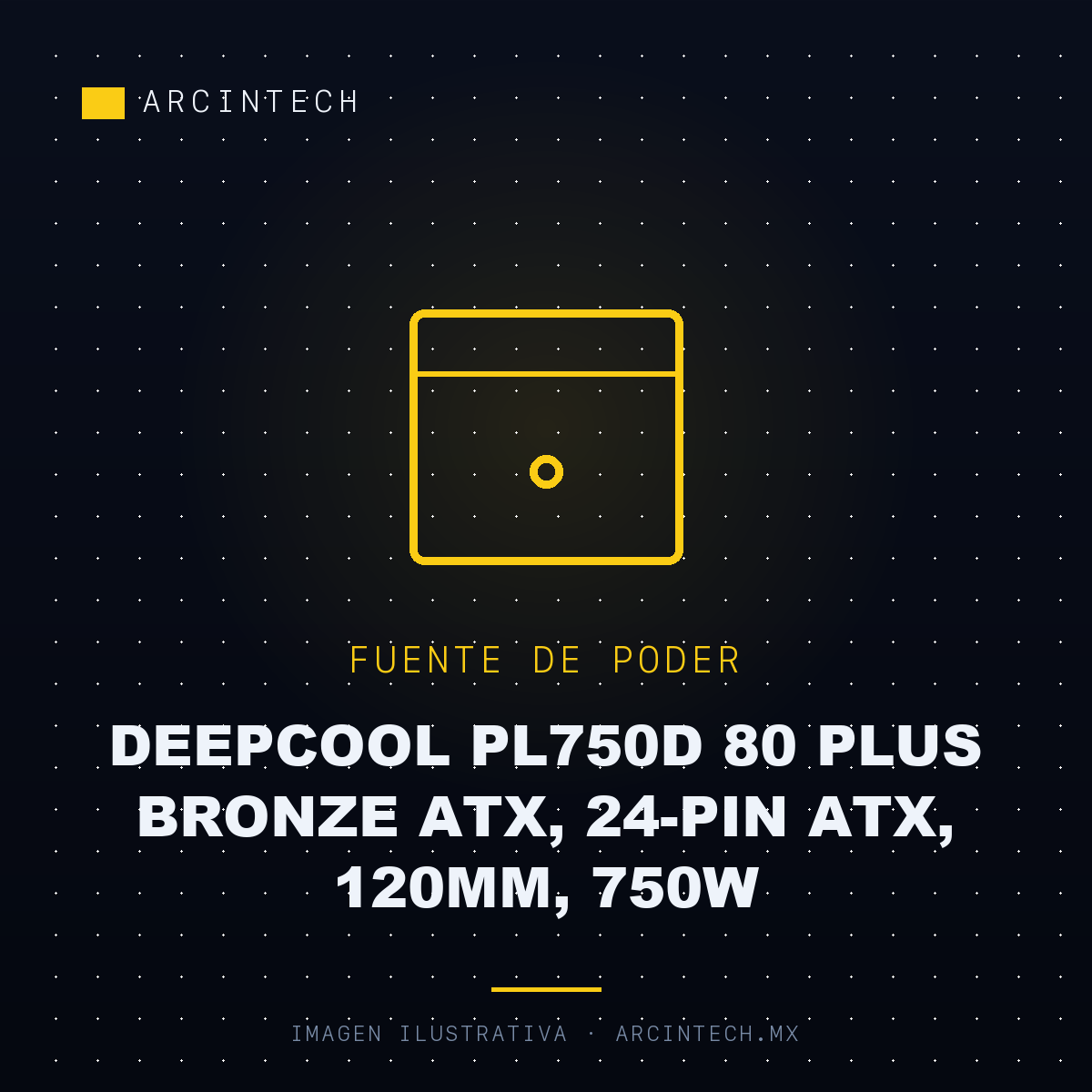 Fuente de Poder Deepcool PL750D 80 Plus Bronze Atx, 24-PIN Atx, 120MM, 750W