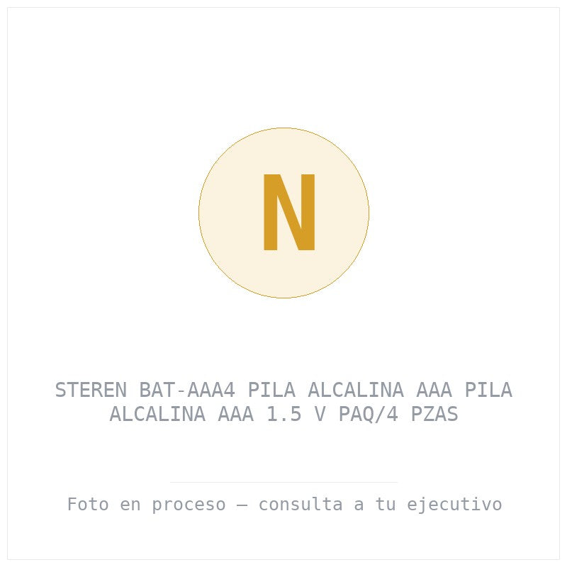 Steren BAT-AAA4 Pila Alcalina Aaa Pila Alcalina Aaa 1.5 V PAQ/4 Pzas