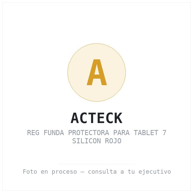 Reg Funda Protectora para Tablet 7 Silicon Rojo