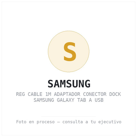 Reg Cable 1M Adaptador Conector Dock Samsung Galaxy Tab a USB