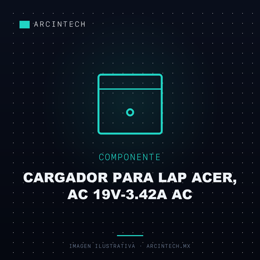 Cargador para Lap Acer, Ac 19V-3.42A Ac