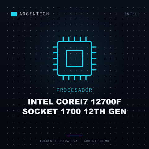 Procesador Intel COREI7 12700F Socket 1700 12TH Gen
