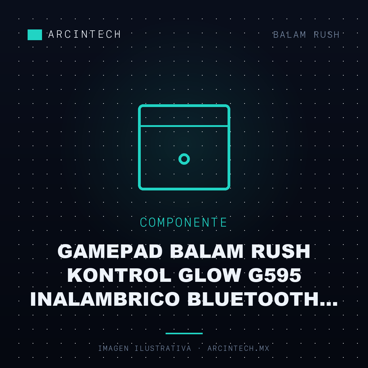 Gamepad Balam Rush Kontrol Glow G595 Inalambrico Bluetooth Negro