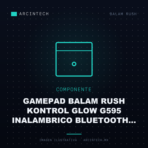 Gamepad Balam Rush Kontrol Glow G595 Inalambrico Bluetooth Negro