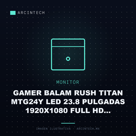 Monitor Gamer Balam Rush Titan MTG24Y LED 23.8 Pulgadas 1920X1080 Full HD G-sync/freesync 180Hz Hdmi/displayport Negro
