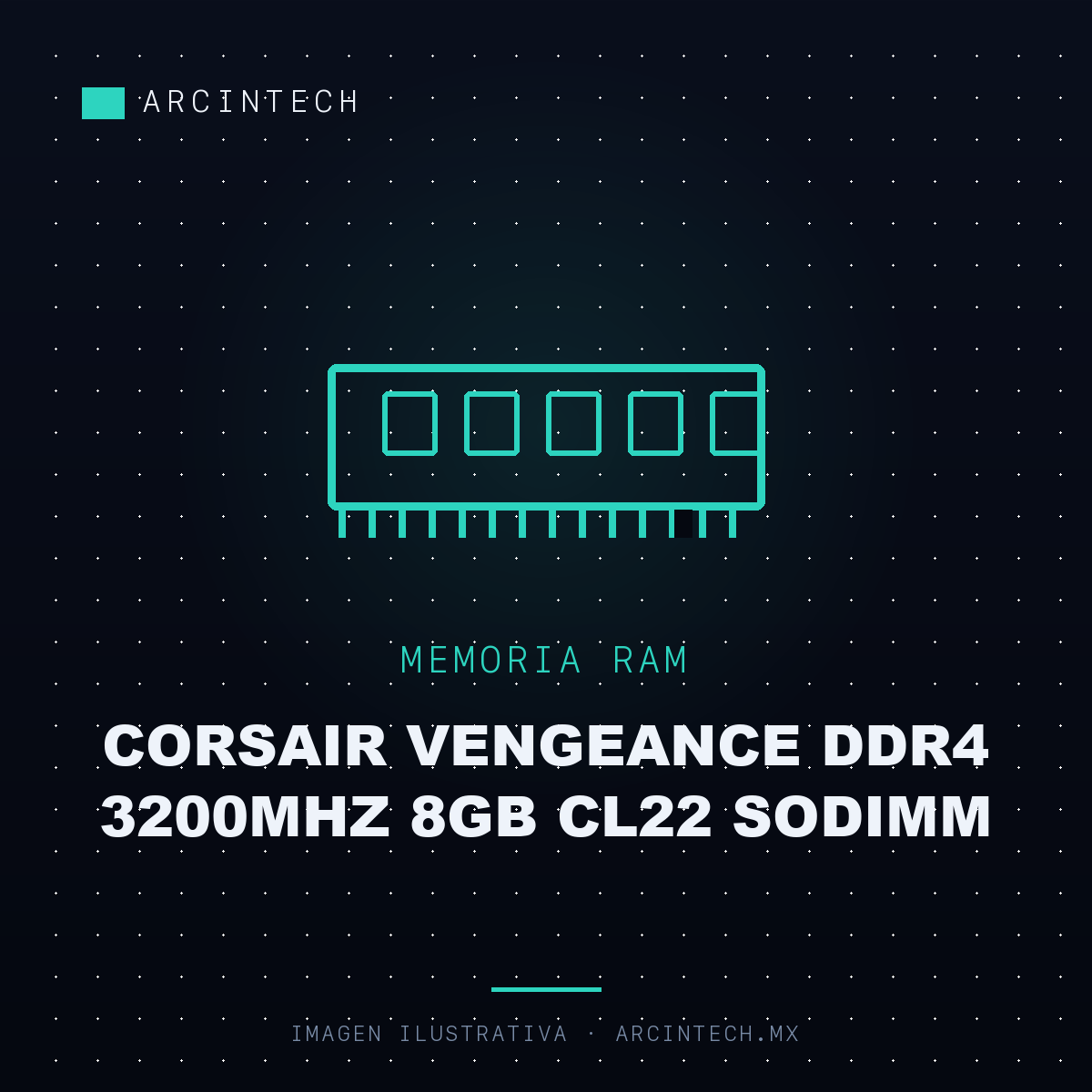 Memoria RAM Corsair Vengeance DDR4 3200MHz 8GB CL22 Sodimm