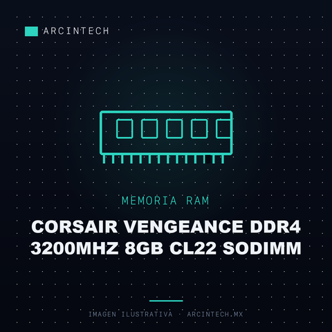 Memoria RAM Corsair Vengeance DDR4 3200MHz 8GB CL22 Sodimm