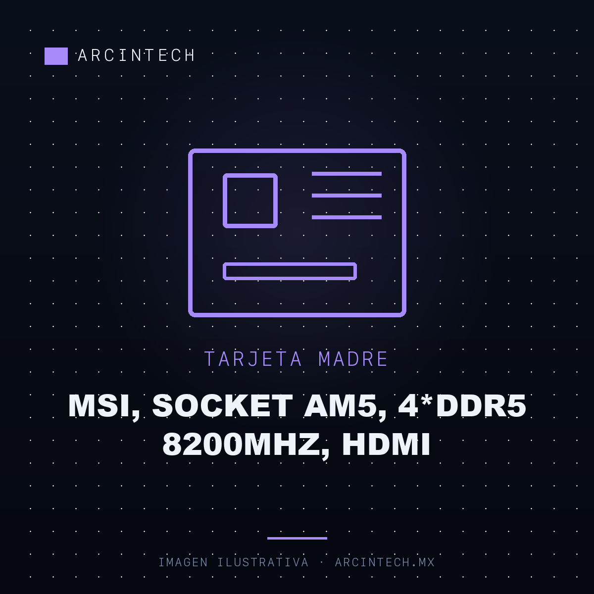 Tarjeta Madre Msi, Socket AM5, 4*DDR5 8200MHz, HDMI