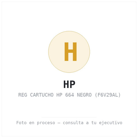 Reg Cartucho HP 664 Negro