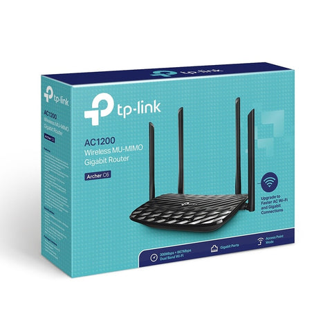 Router Inalambrico TP-Link Archer C6 Doble Banda Gigabit Wi-fi AC1200
