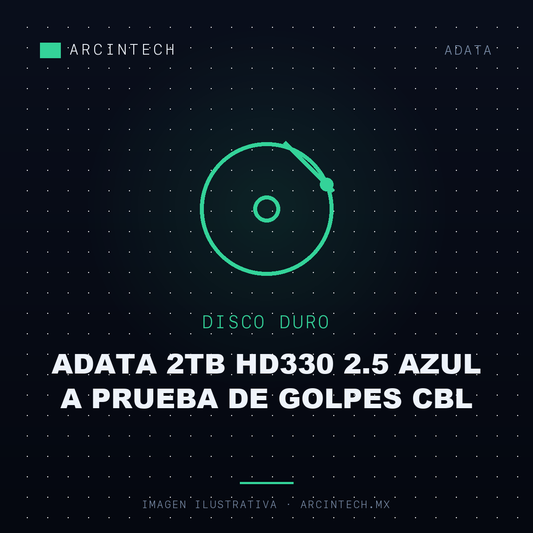 Disco Duro Externo Adata 2TB HD330 2.5 Azul a Prueba de Golpes Cbl