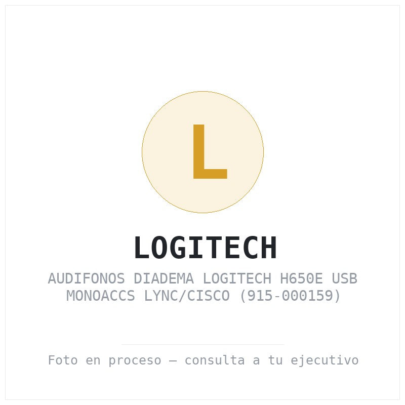 Audifonos Diadema Logitech H650E USB Monoaccs Lync/cisco
