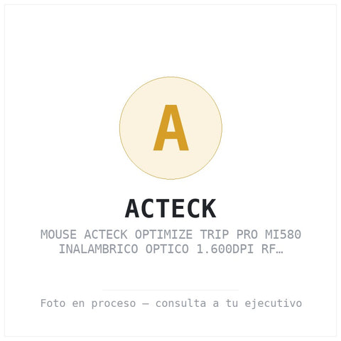 Mouse Acteck Optimize Trip Pro MI580 Inalambrico Optico 1.600DPI Rf Inalambrico Bluetooth Blanco