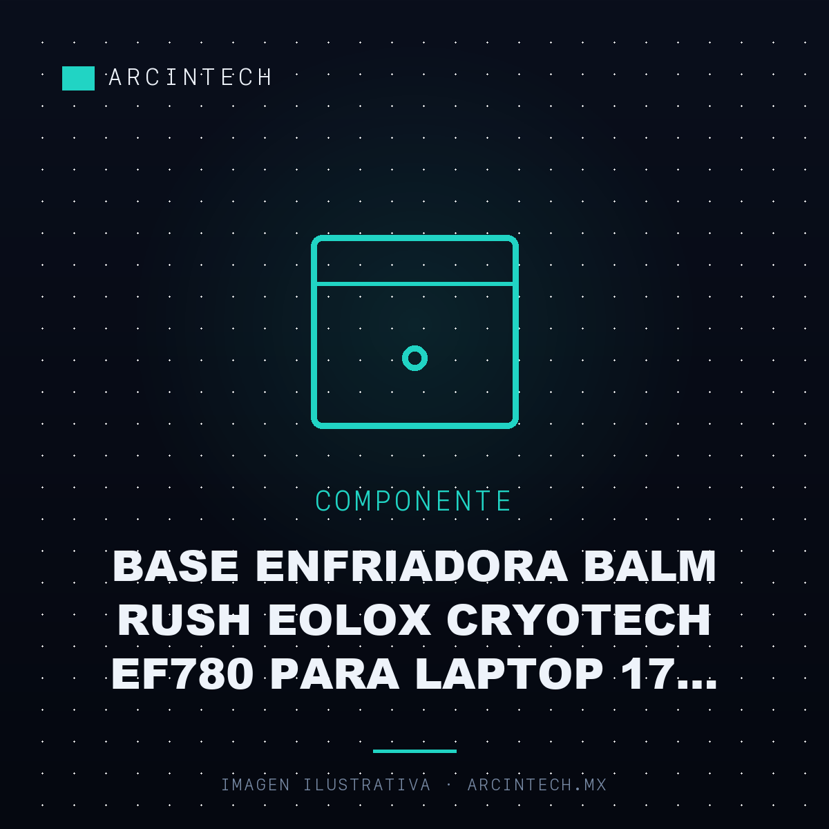 Base Enfriadora Balm Rush Eolox Cryotech EF780 para Laptop 17 Pulgadas 9 Ventiladores Negro