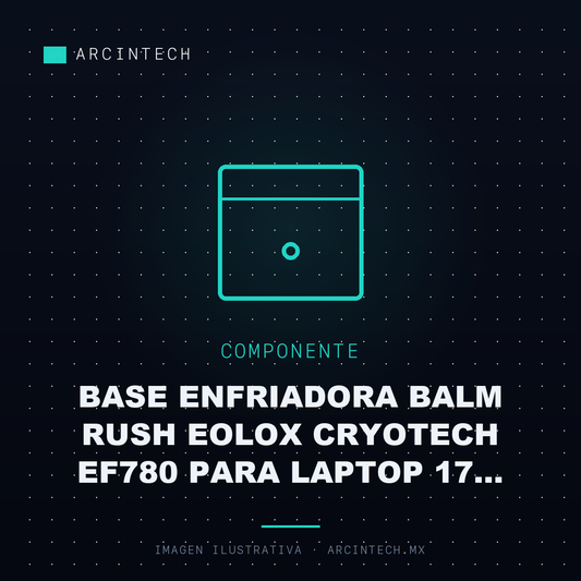 Base Enfriadora Balm Rush Eolox Cryotech EF780 para Laptop 17 Pulgadas 9 Ventiladores Negro