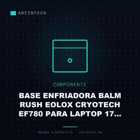 Base Enfriadora Balm Rush Eolox Cryotech EF780 para Laptop 17 Pulgadas 9 Ventiladores Negro