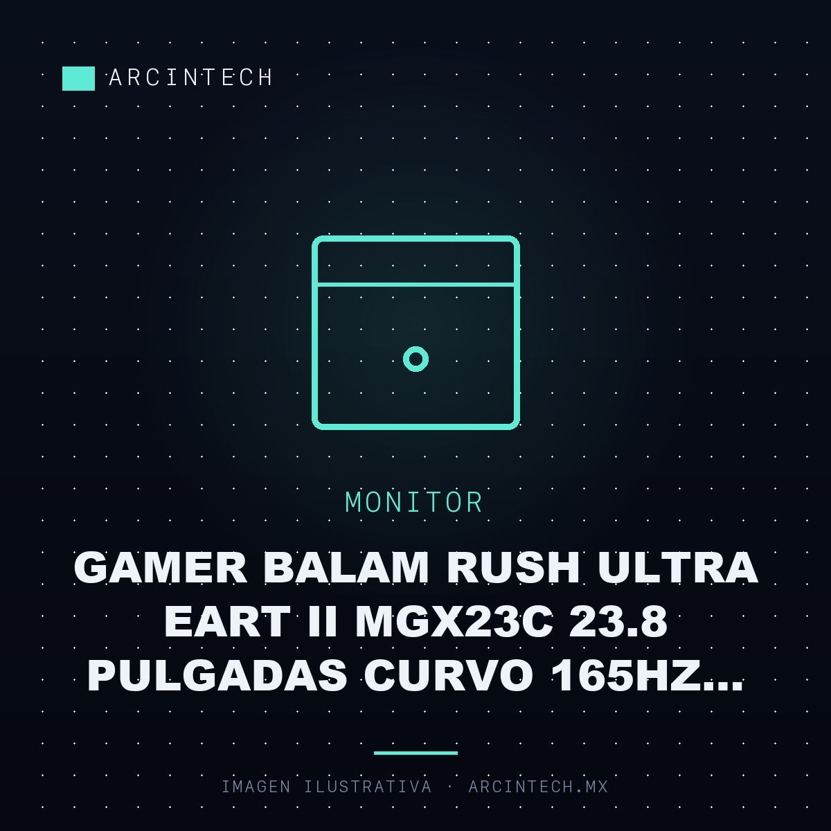 Monitor Gamer Balam Rush Ultra Eart Ii MGX23C 23.8 Pulgadas Curvo 165Hz Full HD HDMI Blanco