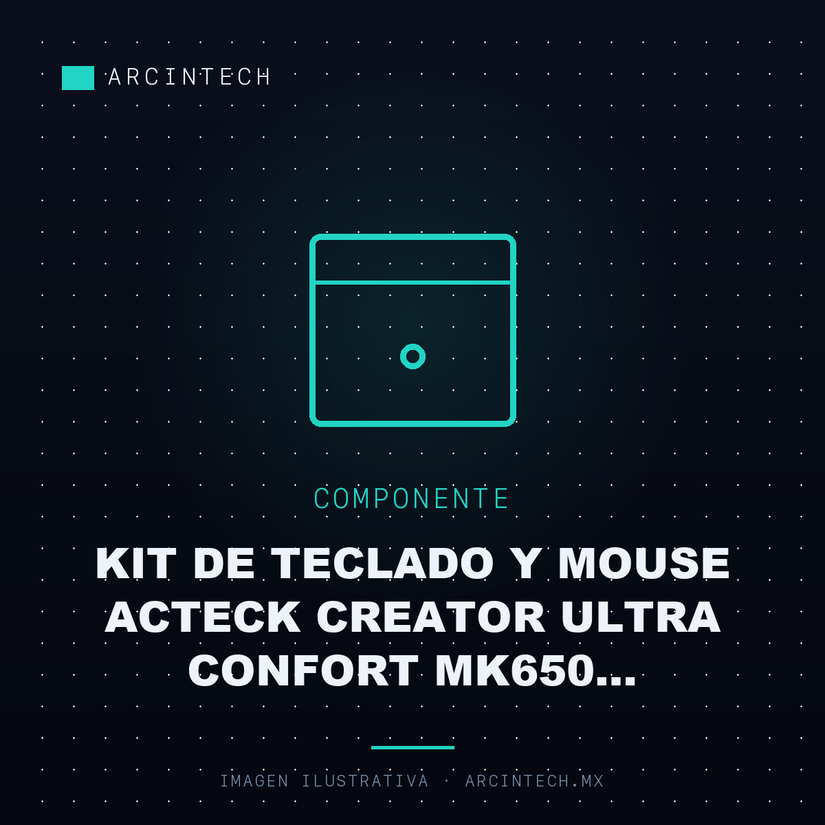 Kit de Teclado y Mouse Acteck Creator Ultra Confort MK650 Inalambrico USB Blanco